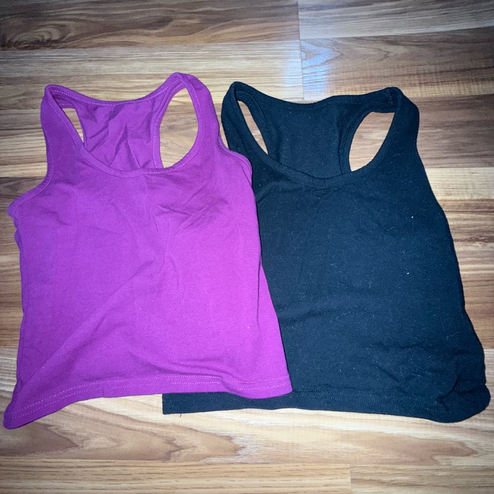 Fitted Purple and Blue Tank Tops